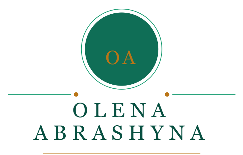 Logo Olena Abrashyna claridad equilibrio consultoría negociaciones psicoterapia